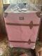 New Lilly Pulitzer Luggage Suitcase Rolling Trunk Pink Spearmint Blossom Green