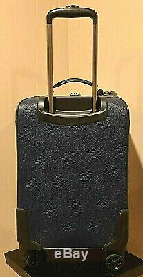 New Stefano Ricci Blue Luxury Calfskin Leather Rolling Carry-on $4.9k Rare