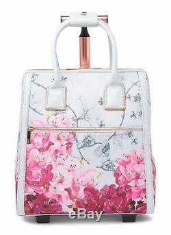 New Ted Baker Clarra Babylon Floral Two Wheel Travel Carry On Suitcase Bag Grey