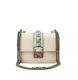 New Valentino Lock Rockstud Rolling Ivory Textured Leather Shoulder Bag $2245.00