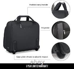 New York Bryant Rolling Laptop Bag, Black/Grey, 14 X 16.8 X 5 (PT136)