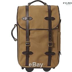 New in Box Filson Rugged Twill Rolling Carry-On MED Bag Suitcase 22 TAN $625