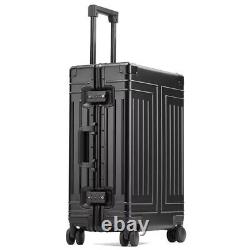 New top quality aluminum travel luggage business trolley suitcase bag spinner bo