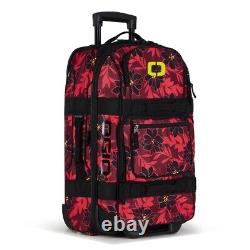 Ogio Layover Wheeled Rolling Suitcase/Luggage/Carry-On Red Flower Party New