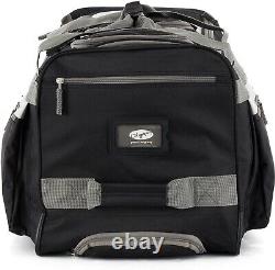 Olympia 22 Bag U Shape 8 Pocket Rolling Polyester Duffel Luggage WithHandle, BLK