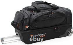 Pathfinder Gear 22 Inch Rolling Drop Bottom Durable Travel Duffel Bags Black