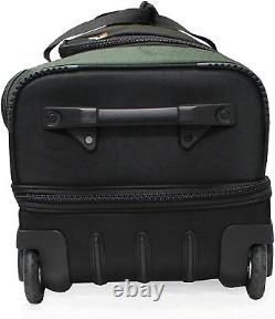 Pathfinder Gear 22 Inch Rolling Drop Bottom Durable Travel Duffel Bags Olive