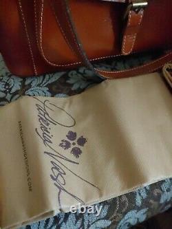Patricia Nash Bolsena Italian Leather Tan Tote Bag Wth Makeup Roll Pouch NWT