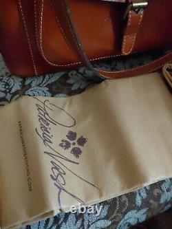 Patricia Nash Bolsena Italian Leather Tan Tote Bag Wth Makeup Roll Pouch New