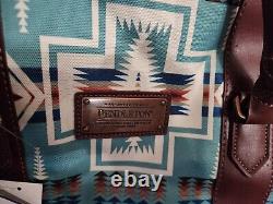 Pendelton Rolling Duffle Bag Southwestern Navajo Harding Aqua Blue Retail $229
