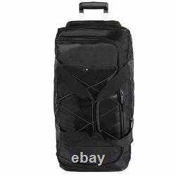 Perry Ellis Men's Extra Large 35 Rolling Duffel Bag-A335 Black/Grey One Size