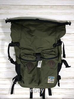 Polo Ralph Lauren Mountain Roll-Top Backpack Bag Olive Green New