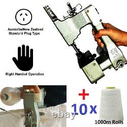 Pro Electric Handheld Bag Sealer Machine Bag Sewing Stitching Sealing + Rolls