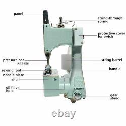 Pro Electric Handheld Bag Sealer Machine Bag Sewing Stitching Sealing + Rolls