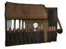 Professional Premium Lightweight Genuine Leather 13 Slots Chef Knife Bag/Roll K5