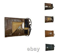 Professional Premium Lightweight Genuine Leather 13 Slots Chef Knife Bag/Roll K5