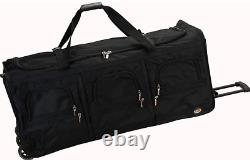 Rockland Luggage 40 Inch Rolling Duffle Bag Black X-Large High Quality Pockets