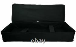 Rockville 61 Key Keyboard Case with Wheels+Trolley Handle For Roland JUNO-G