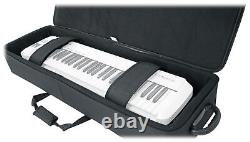 Rockville Rolling Bag 61-Key Slim Keyboard Case withWheels+Trolley Handle+Pocket