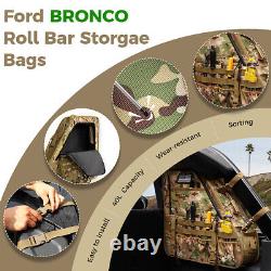 Roll Bar Storage Bag Cargo Organizers Saddle Bags for Ford Bronco 2021-2023