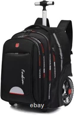 Rolling Backpack Large Rolling Laptop Bag with Wheels for Men Women Adults