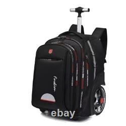 Rolling Backpack, Large Rolling Laptop Bag with Wheels for Women 22inch Black