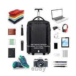 Rolling Backpack Wheeled Backpack, Business Bag, Carry on Luggage Waterproof