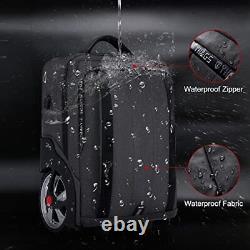 Rolling Backpack Wheeled Backpack Business Bag Carry on Luggage Waterproof Ba