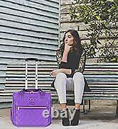 Rolling Briefcase for Women, 17.3 Inch Large Rolling Laptop Bag with Wheels