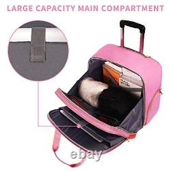 Rolling Briefcase for Women, Large Rolling Laptop Bag with Wheels Fits 17 Inch