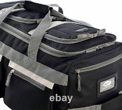 Rolling Carry On Bag Travel Luggage Black Cream Duffel With Wheels 22 inch Sack