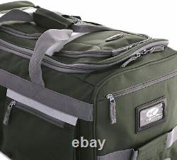 Rolling Carry On Bag Travel Luggage Green Duffel With Wheels 22 inch Duffle Sack