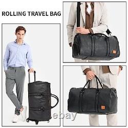 Rolling Duffel Bags with Wheels, Waterproof Duffle Bags with Removable Rollers