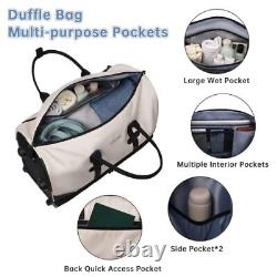 Rolling Duffle Bag with Wheels, 21 Inch Flight Approved Duffle Bag for Travel