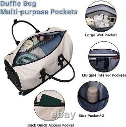 Rolling Duffle Bag with Wheels Flight Approved Duffle Bag with Carry on Luggage