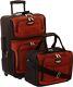 Rolling Expandable Luggage Wheeled Suitcase With Travel Tote Carry Bag 2 Pcs Set