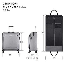 Rolling Garment Bags with Wheels for Travel, Wheeled Garment Luggage Bag GREY