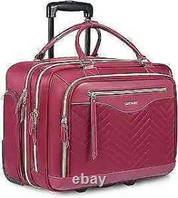 Rolling Laptop Bag 17.3 inch Rolling Briefcase for Women Computer Bag with