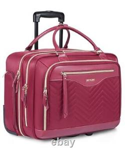 Rolling Laptop Bag 17.3 inch Rolling Briefcase for Women Computer Bag with