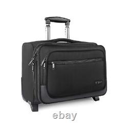 Rolling Laptop Bag, 17 Inch Rolling Briefcase for Men Women, Water Resistant