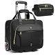 Rolling Laptop Bag, Rolling Briefcase for Men & 15.6 inch Black+Gold Zipper