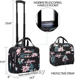 Rolling Laptop Bag Rolling Briefcase for Women Roller Bag for 15.6 Inch