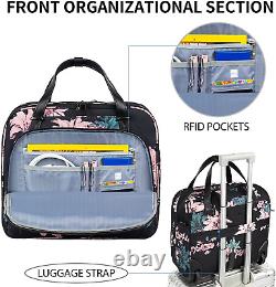 Rolling Laptop Bag Rolling Briefcase for Women Roller Bag for 15.6 Inch