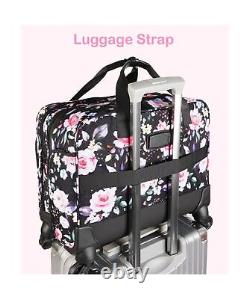 Rolling Laptop Bag Women, 17 inch Large Premium Rolling Briefcase with Spinne