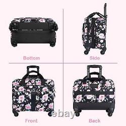 Rolling Laptop Bag Women, 17 inch Large Premium Rolling Briefcase with Spinner