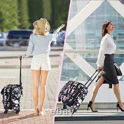 Rolling Laptop Bag Women 17 inch Large Premium Rolling Briefcase with Spinner