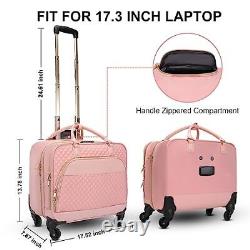 Rolling Laptop Bag for Women, 17.3 Inch Rolling Briefcase with Wheels & TSA