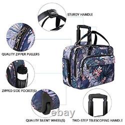 Rolling Laptop Case for Women, Premium Rolling Travel Luggage Bag Fits Up to