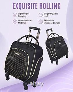 Rolling Laptop/Computer Bag with Spinner Wheels for Carry on Business Black