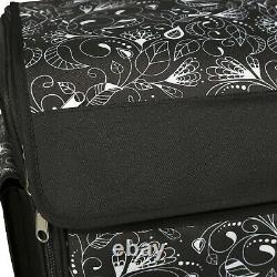 Rolling Sewing Machine Tote Case 21 Storage Spaces Portable Bag Carry Handle